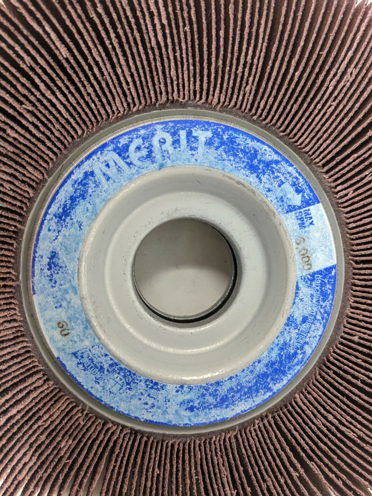 LOT OF 5, MERIT ABRASIVES, 6 X 1" GRIT ALUM, OXIDE UNMOUNTED FLAP WHEEL