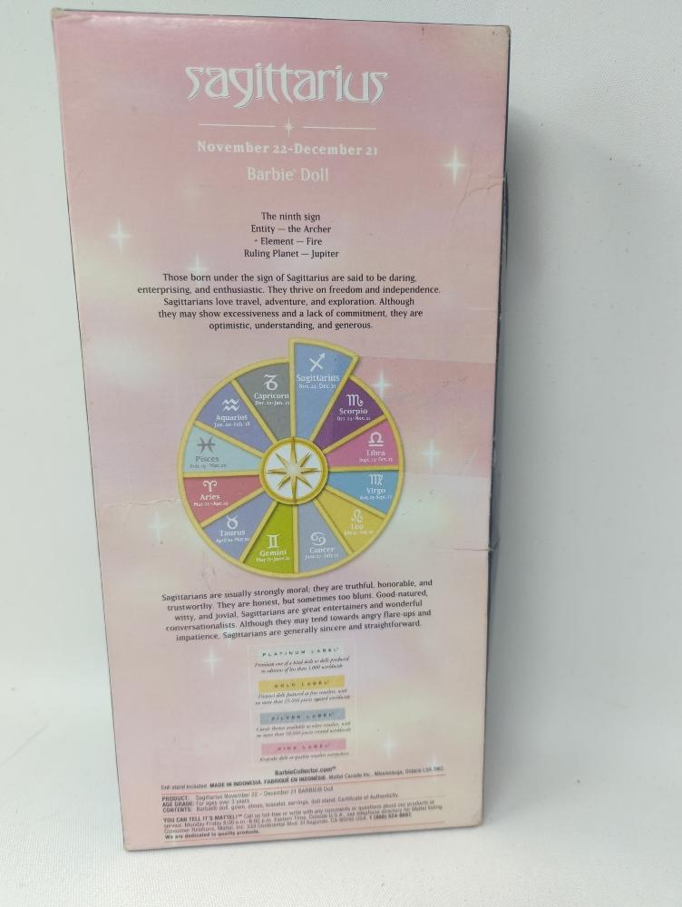 Barbie Collector Sagittarius Zodiac Doll - (November 22-December 21) Dark Blonde