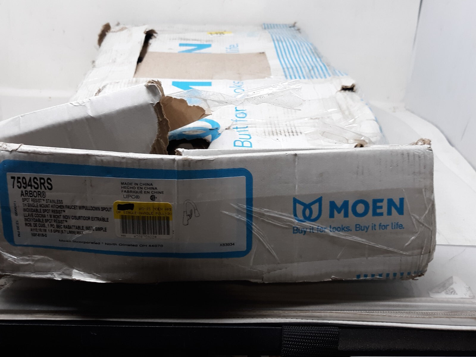 Moen 7594SRS Arbor Single Handle Pulldown Spray Kitchen Faucet Stainless Steel