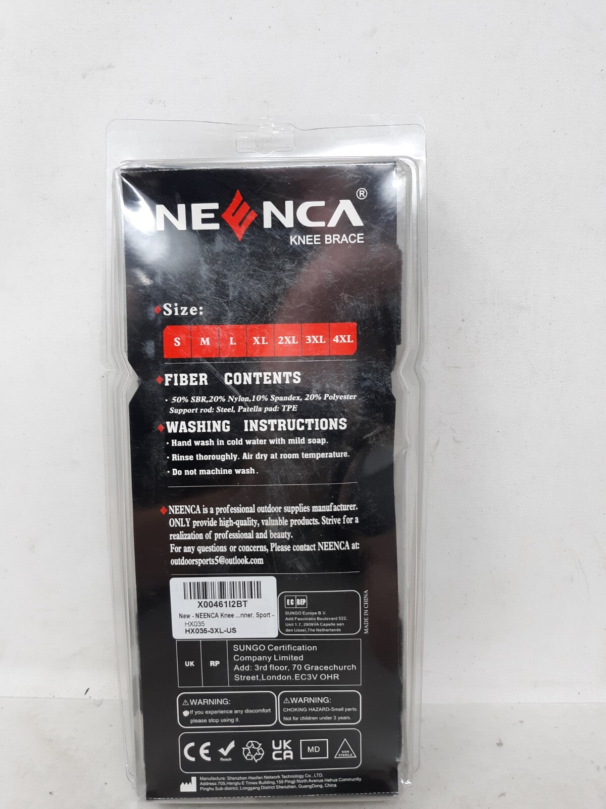 Neenca Knee Brace (gray/blue, size: 3XL)