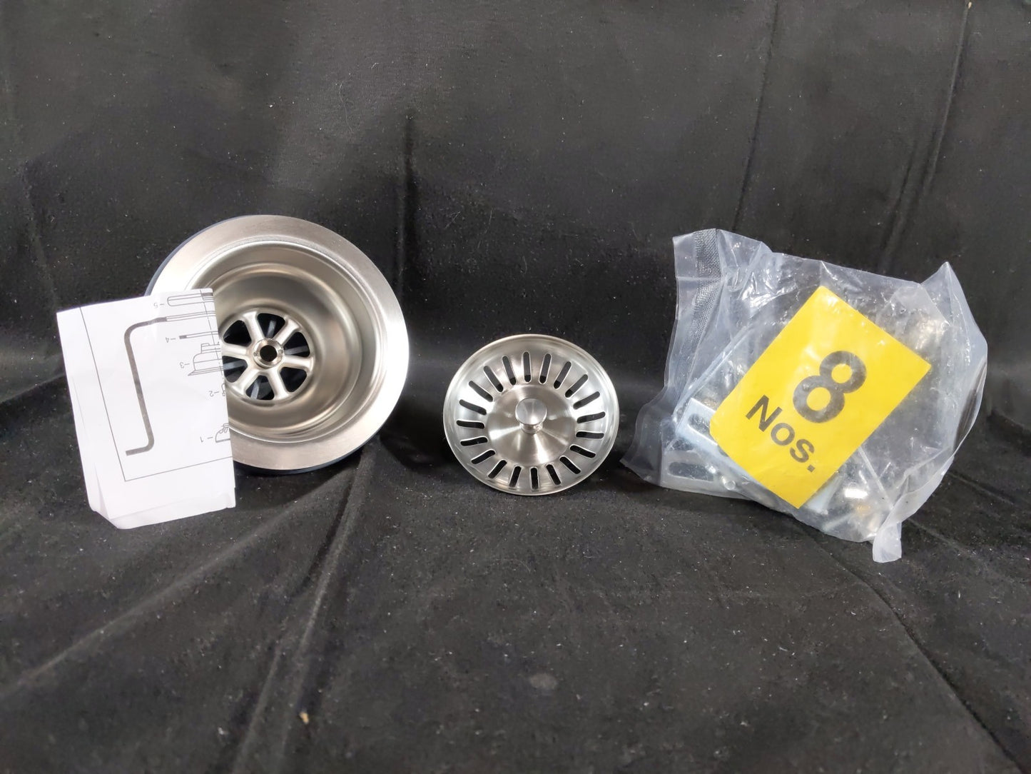 Karran 4-1/2 in. Kitchen Sink Basket Strainers in Stainless Steel L-1  NEW