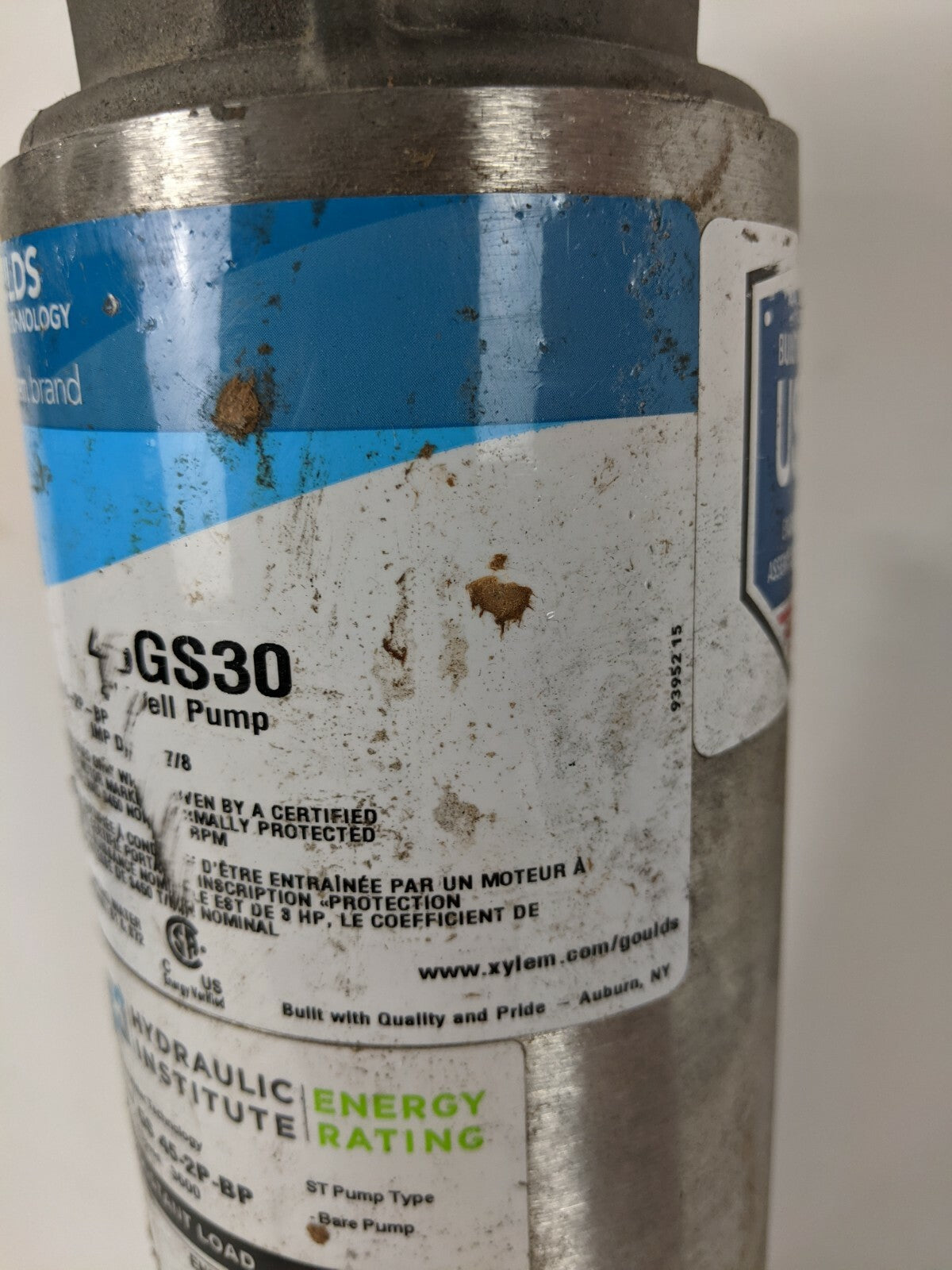 Goulds 45GS30 Wet End, Test Pump