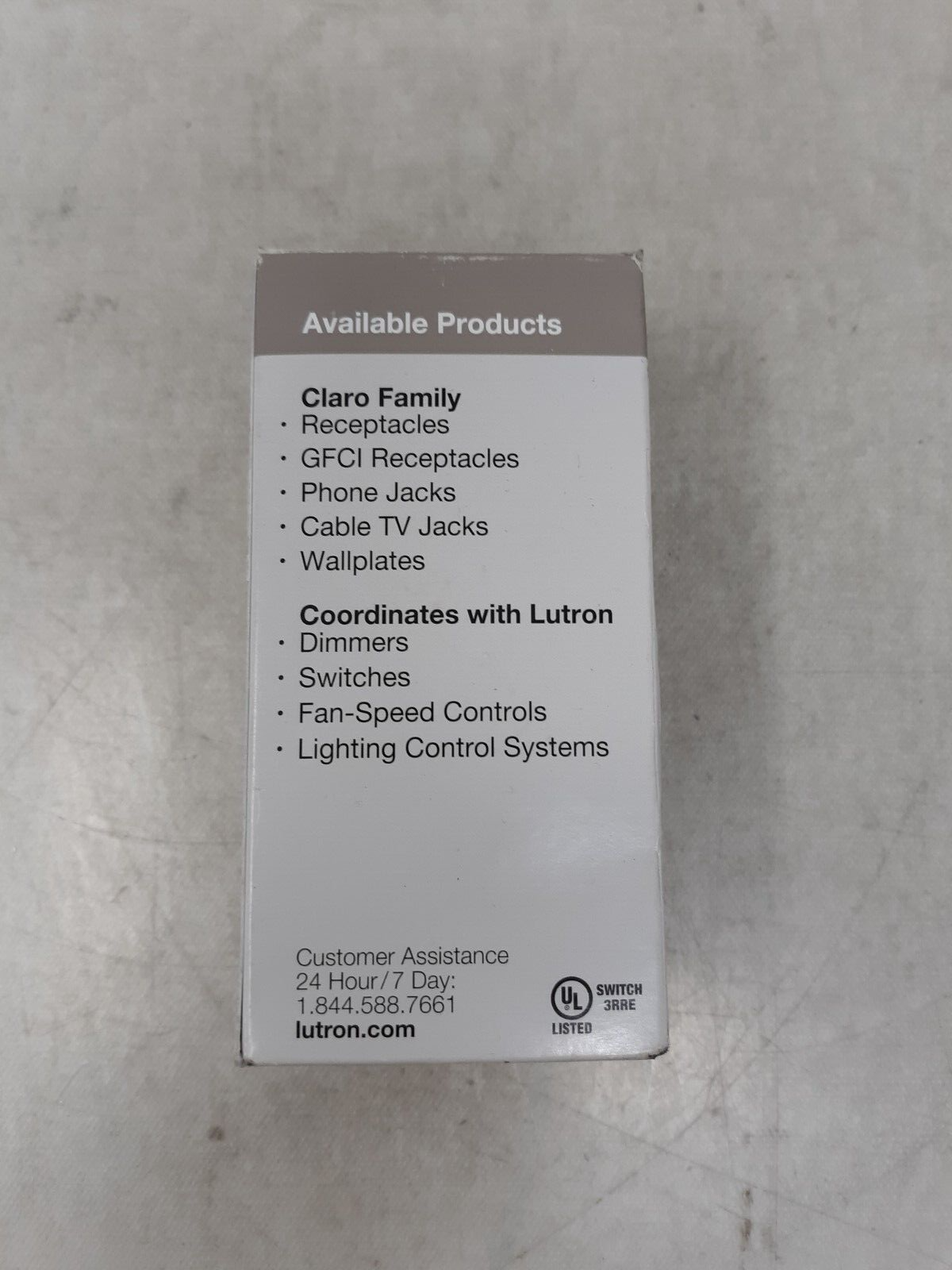 CA-1PS-LA- Lutron Claro 15-A General Purpose Switch Single-Pole - Light Almond