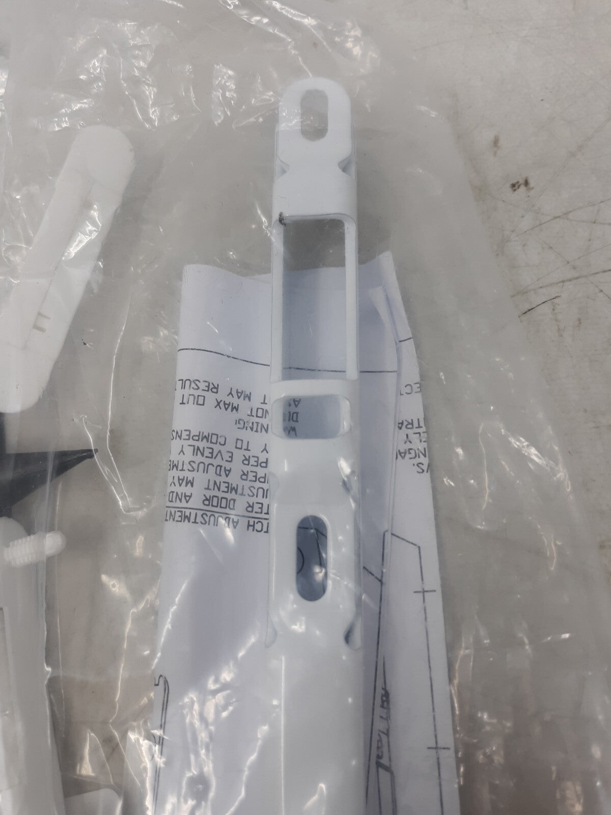 Multi-Point Lock Keeper Kit - White/Black, Replacement Hardware with Instruction