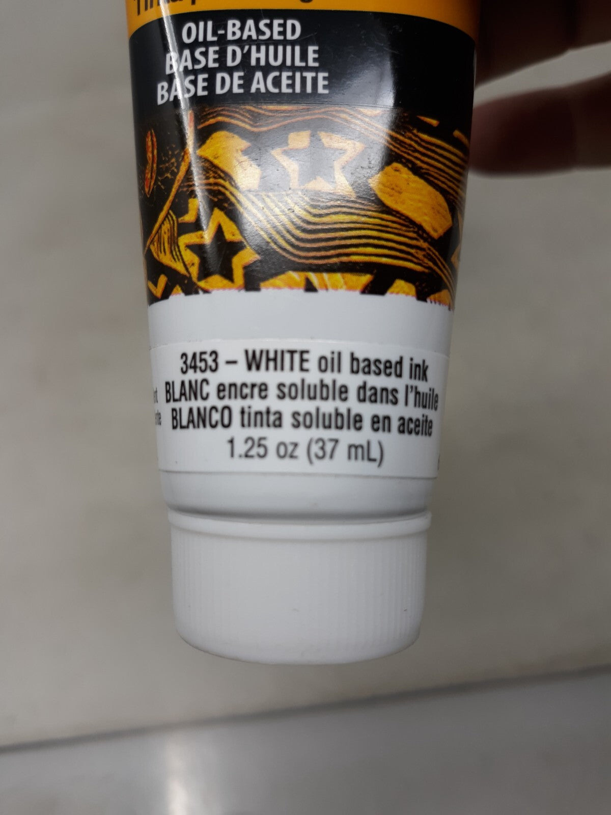 Speedball Yellow Oil Based Ink Block Printing Ink 37ml 1.25 oz - 3pk