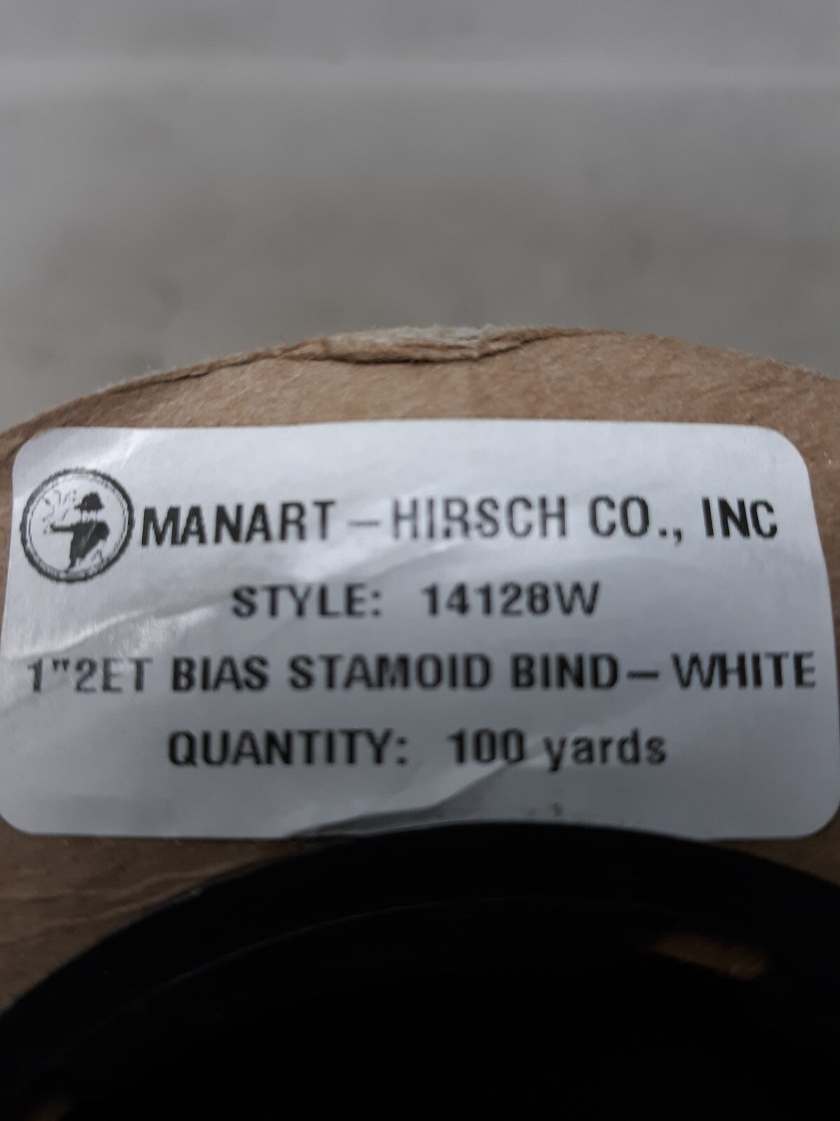 Manart-Hirsch Binding Stamoid 2ET Bias Cut 1" Linen 100 Yards 1412W