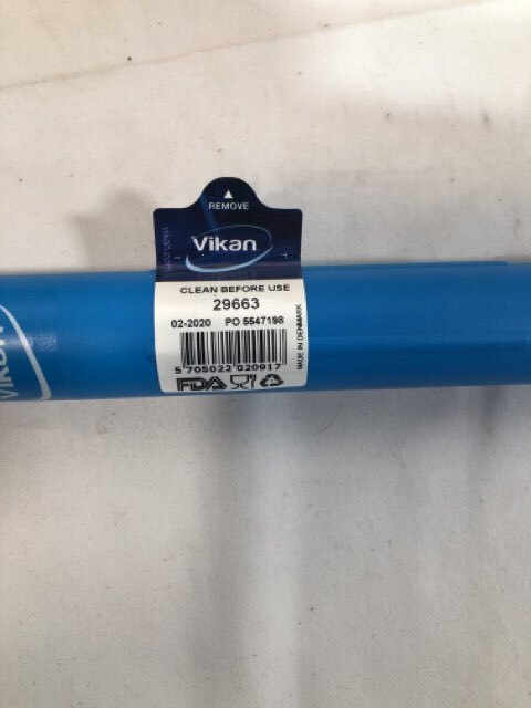 Vikan 29663 25 5/8" Blue Threaded Ultra-Hygienic Handle - Case of 10