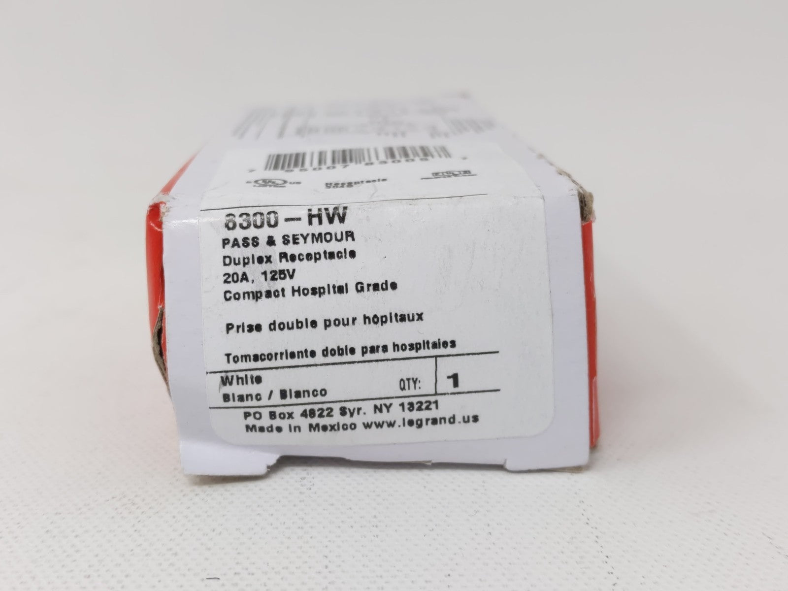 Legrand Radiant 8300-HW Duplex Receptacle 20A 125V Compact Hospital Grade-10 Pck