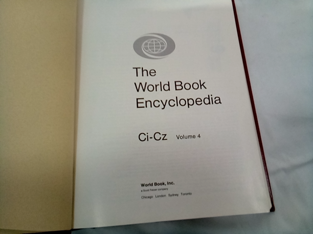 The world book of encyclopedia Volume 4 Ci-Cz - Red Leather Bound