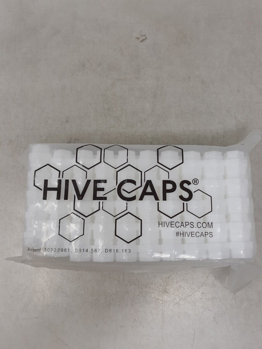 Hive Caps Deep Bag of 200 Ink Caps (50 Pieces) - Plastic White Ice