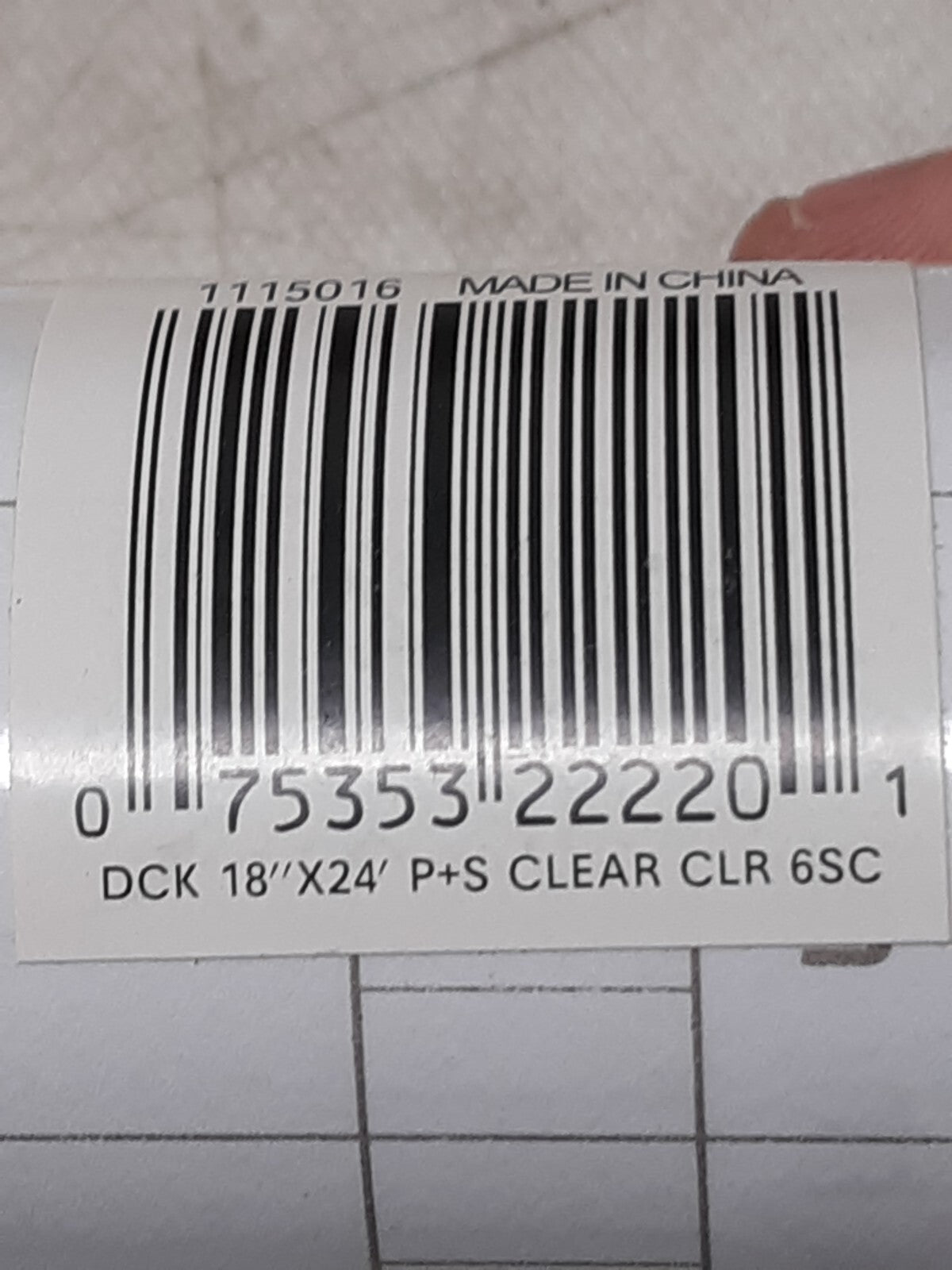 Duck� Peel-and-Stick Clear Laminate Roll, 5.91 mil, 18" x 8 yd, Matte Clear