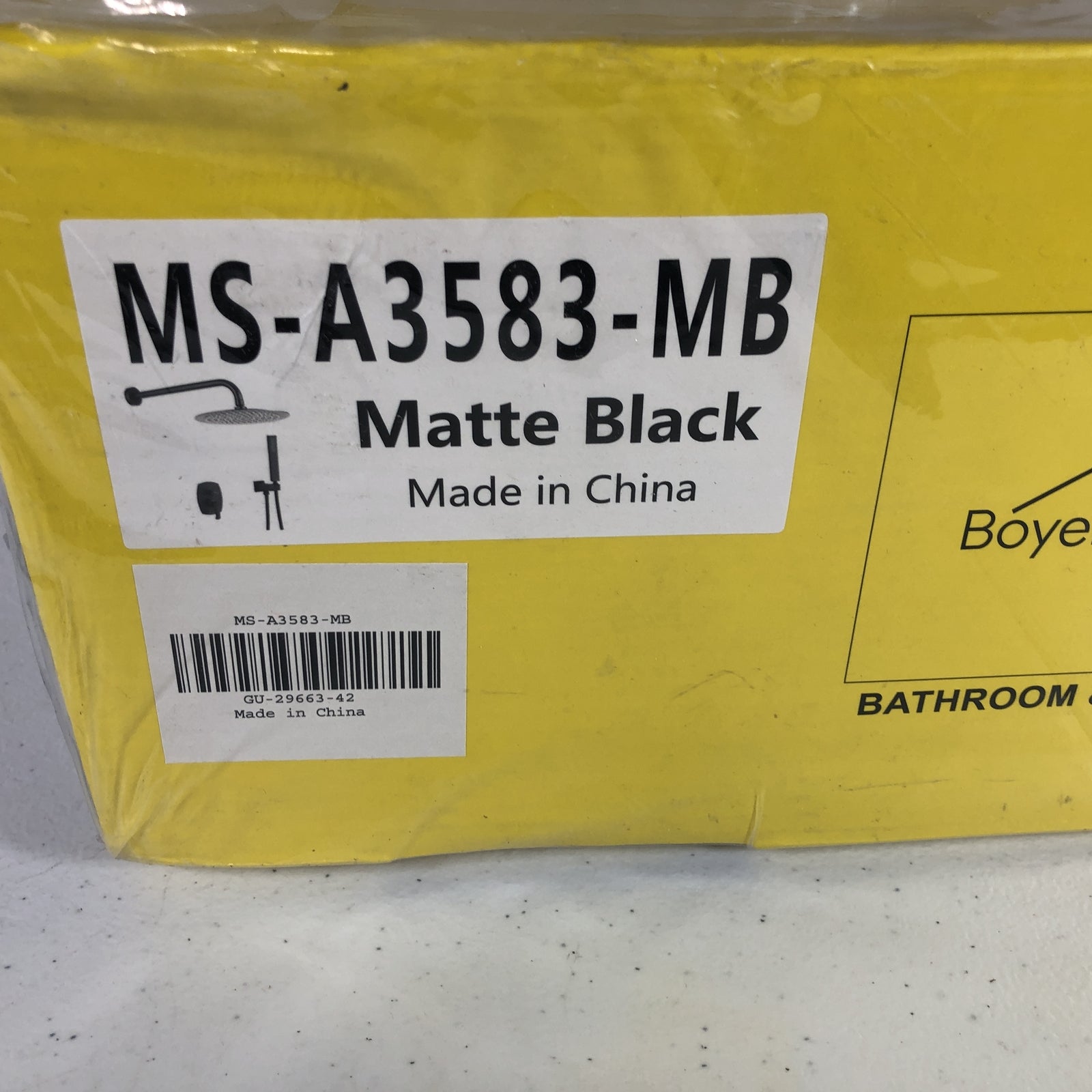 Boyel Dual Rain Shower Head & Handheld Shower System Matte Black - MS-A3583-MB
