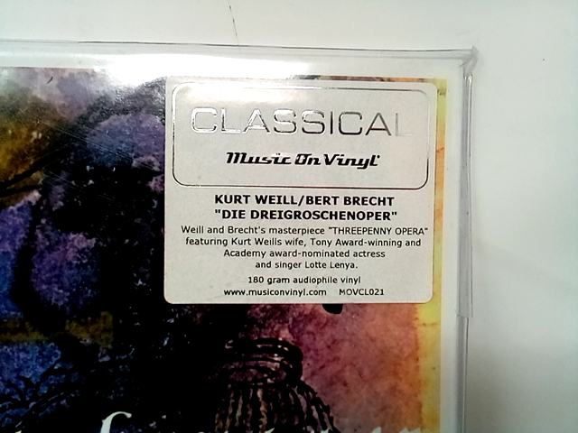Weill/ Lotte Lenya - Weill: Die Dreigroschenoper Vinyl
