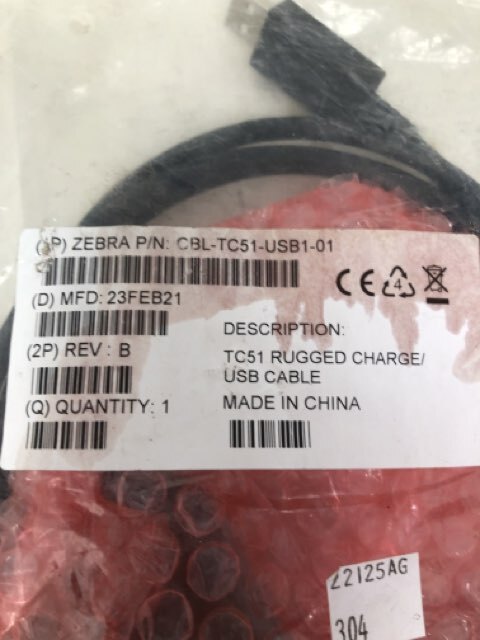 Zebra CBL-TC51-USB1-01 TC51 Rugged USB cable