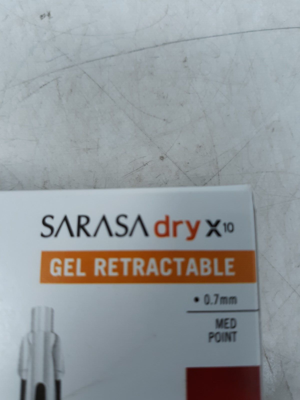 Box of 12 Zebra Sarasa Dry X10 Retractable Gel Pen, Medium Point, 0.7mm