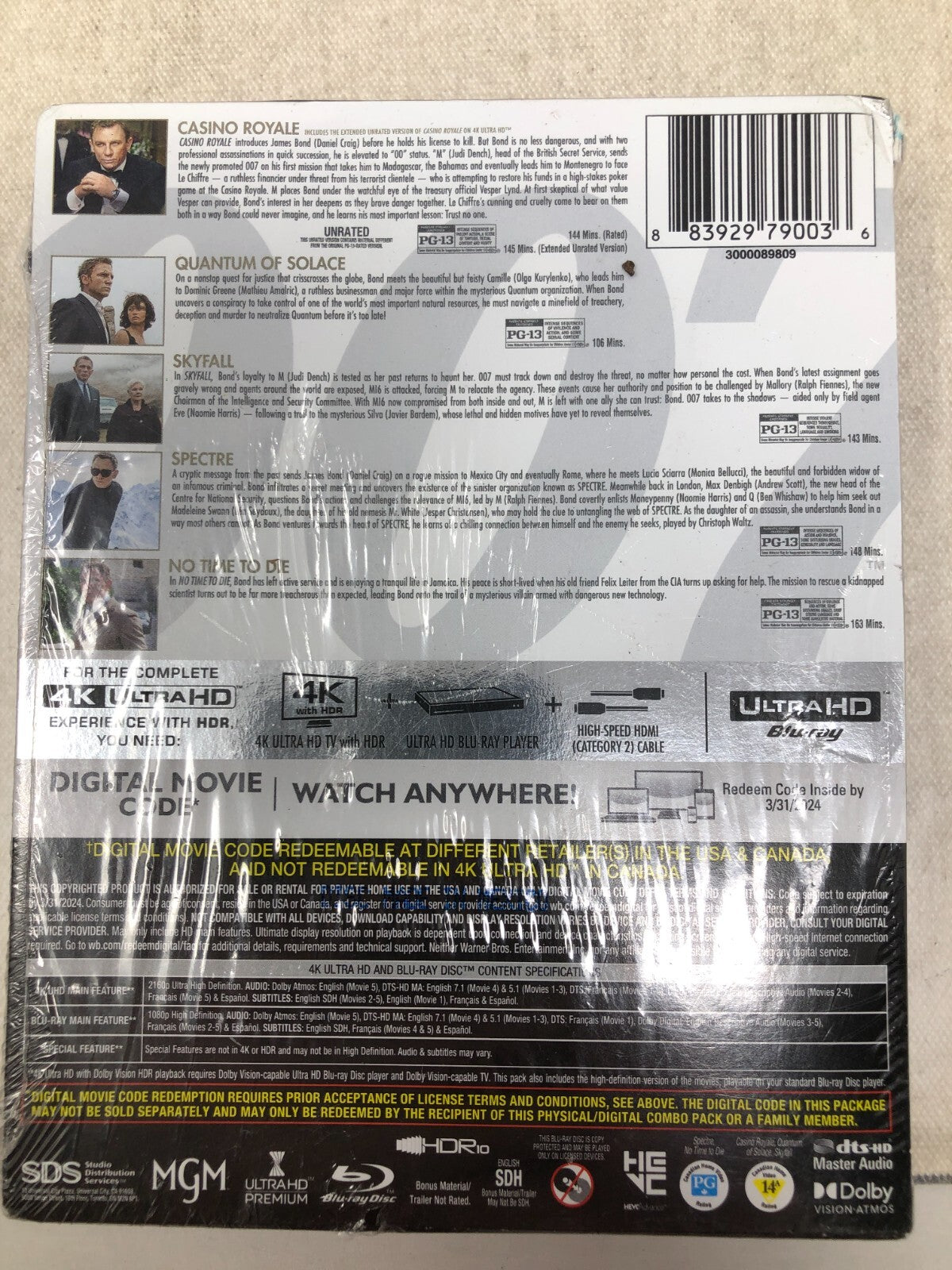 The Daniel Craig 5-Film Collection (Ultra HD, 2011)