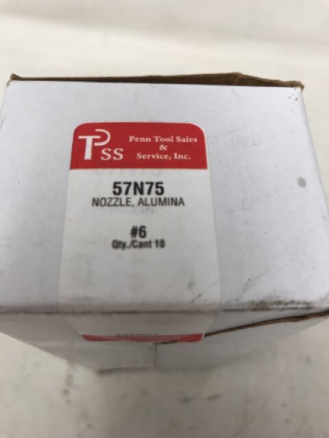 Weldtec 57N75 Nozzle, Alumina, #6 Gas Lens, 10 Pack