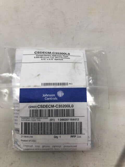 Johnson Control CSDECM-C35200L0 Current Switch, Split Core