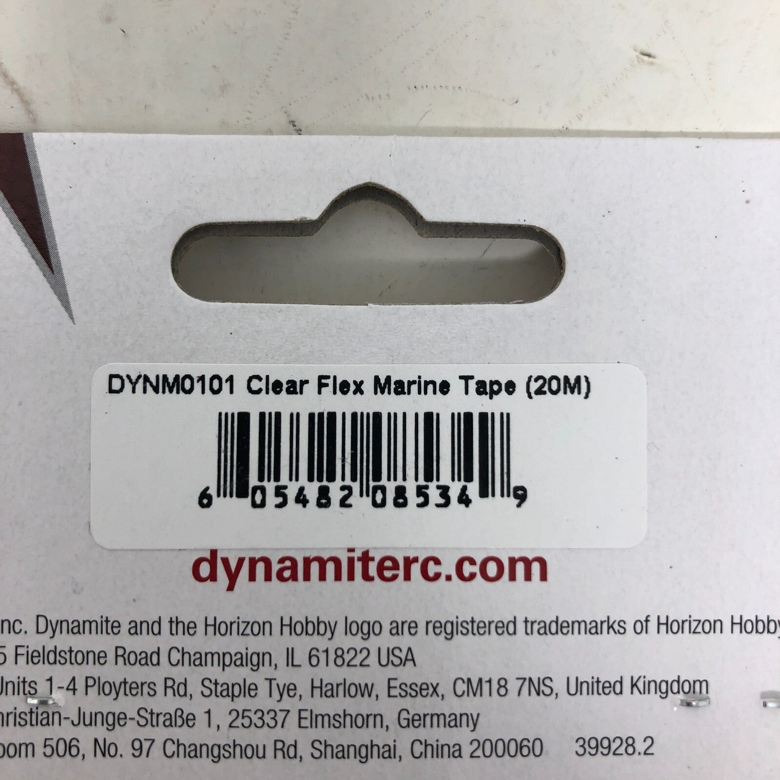 Dynamite Horizon Hobby DYNM0101 Clear Flex Marine Tape (20M) -Lot of 2