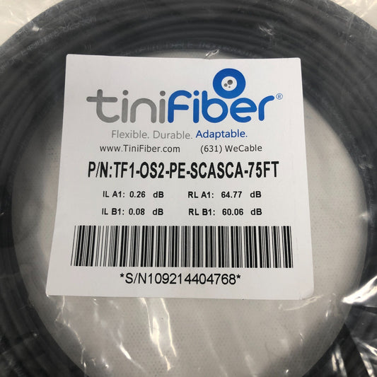 TiniFiber WeCable: TF1-OS2-PE-SCASCA-75FT