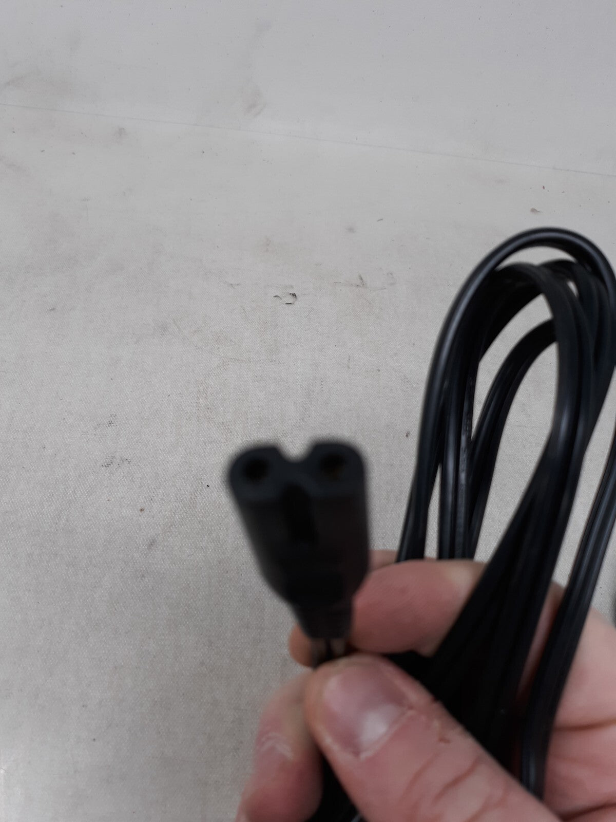 2 Pcs 6FT US 2 Prong Port AC Power Cord Cable Figure 8 Male Plug Slim 18/2 Gauge