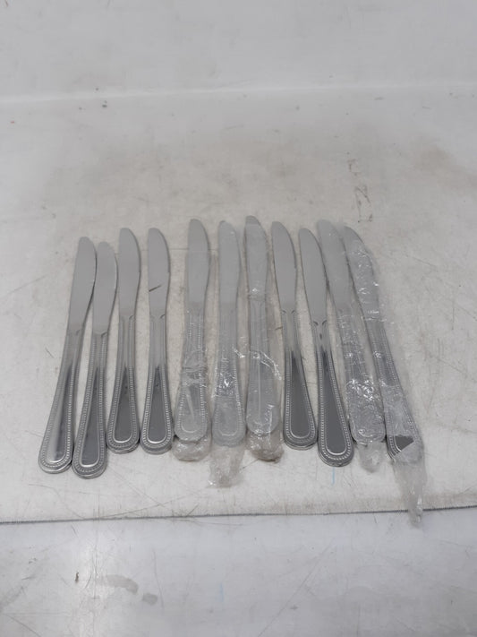 Lot of 11 Winco Dots Heavyweight Dinner Knife 18/0 Stainless Steel 0005-08