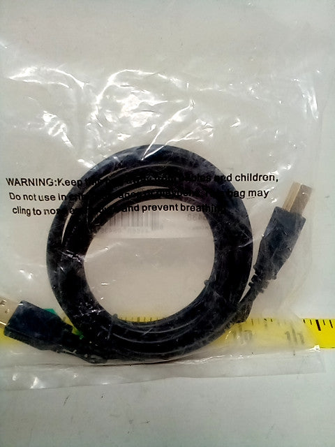 Monoprice USB Type-a to USB Type-B 2.0 Cable - 28/24AWG, Gold Plated, Black, 6ft