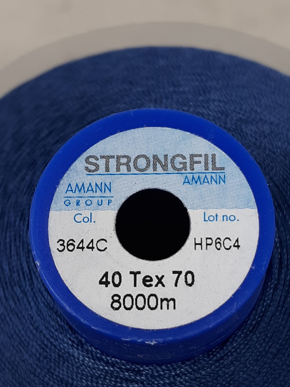 AMANN STRONGFIL THREAD, BLUE, 8000M 100% POLYAMIDE THREAD, ART 3644C