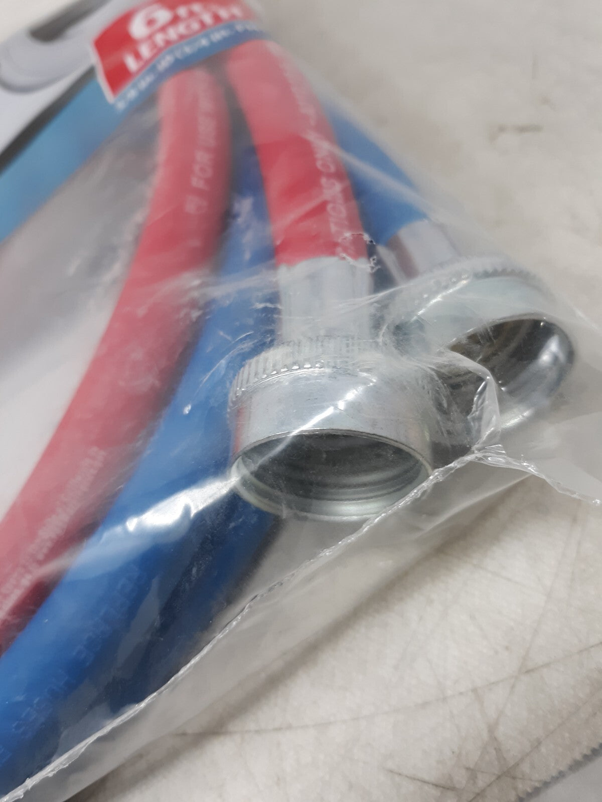 2 Pack Homewerks HRBFIL13B Rubber Washing Machine Fill Hose 3/4" x 6'