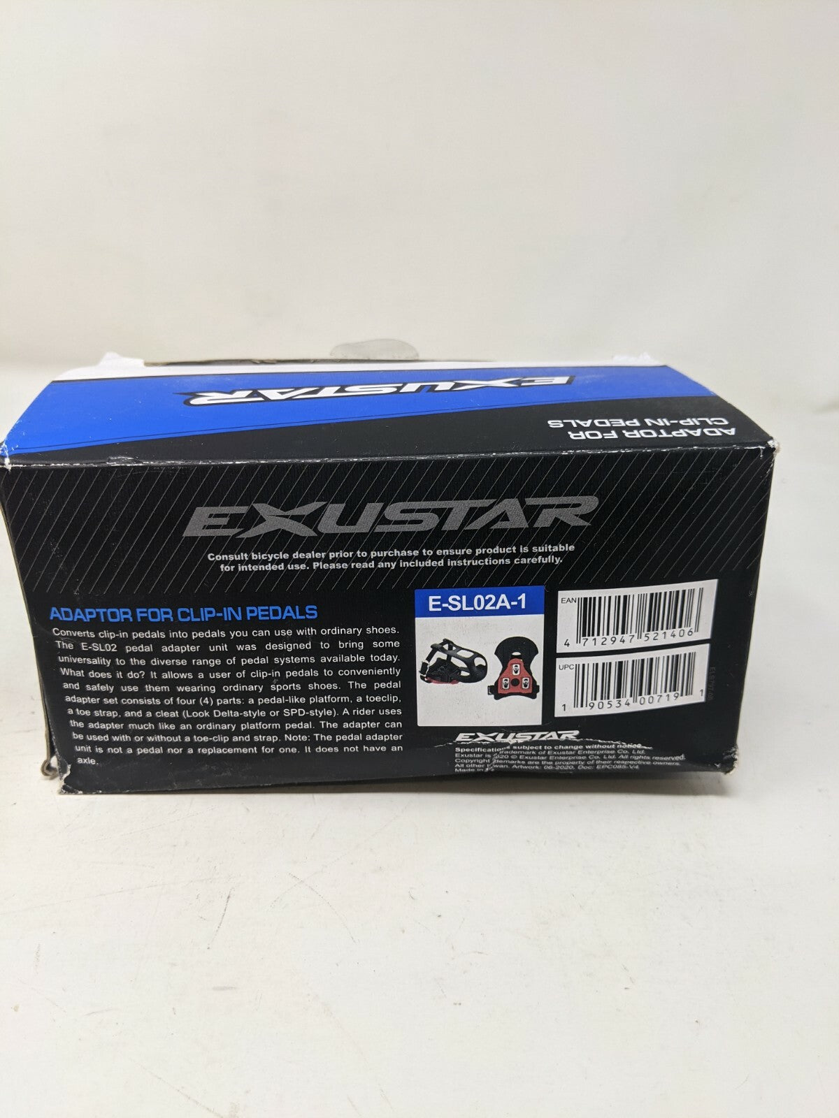 Exustar Adaptor For Clip In Bike Pedals, (E-SL02A-1)
