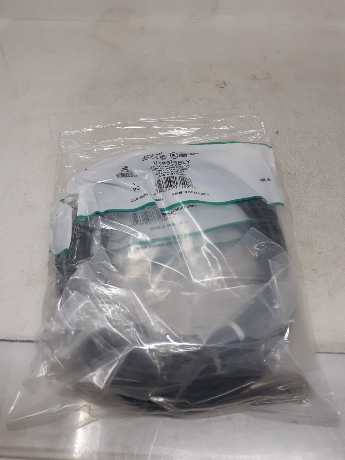 Lot of 3 Panduit UTPSP8BLY Category-6 Patch Cord