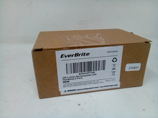 EverBrite 250 Lumen Rechargeable LED Headlamp 2 Pack