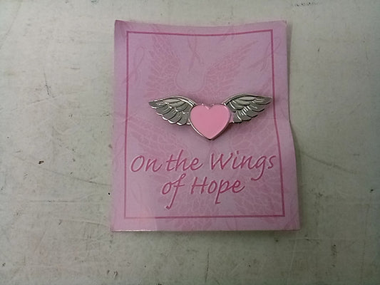On the Wings of Hope Heart w/ Angel Wings Pin