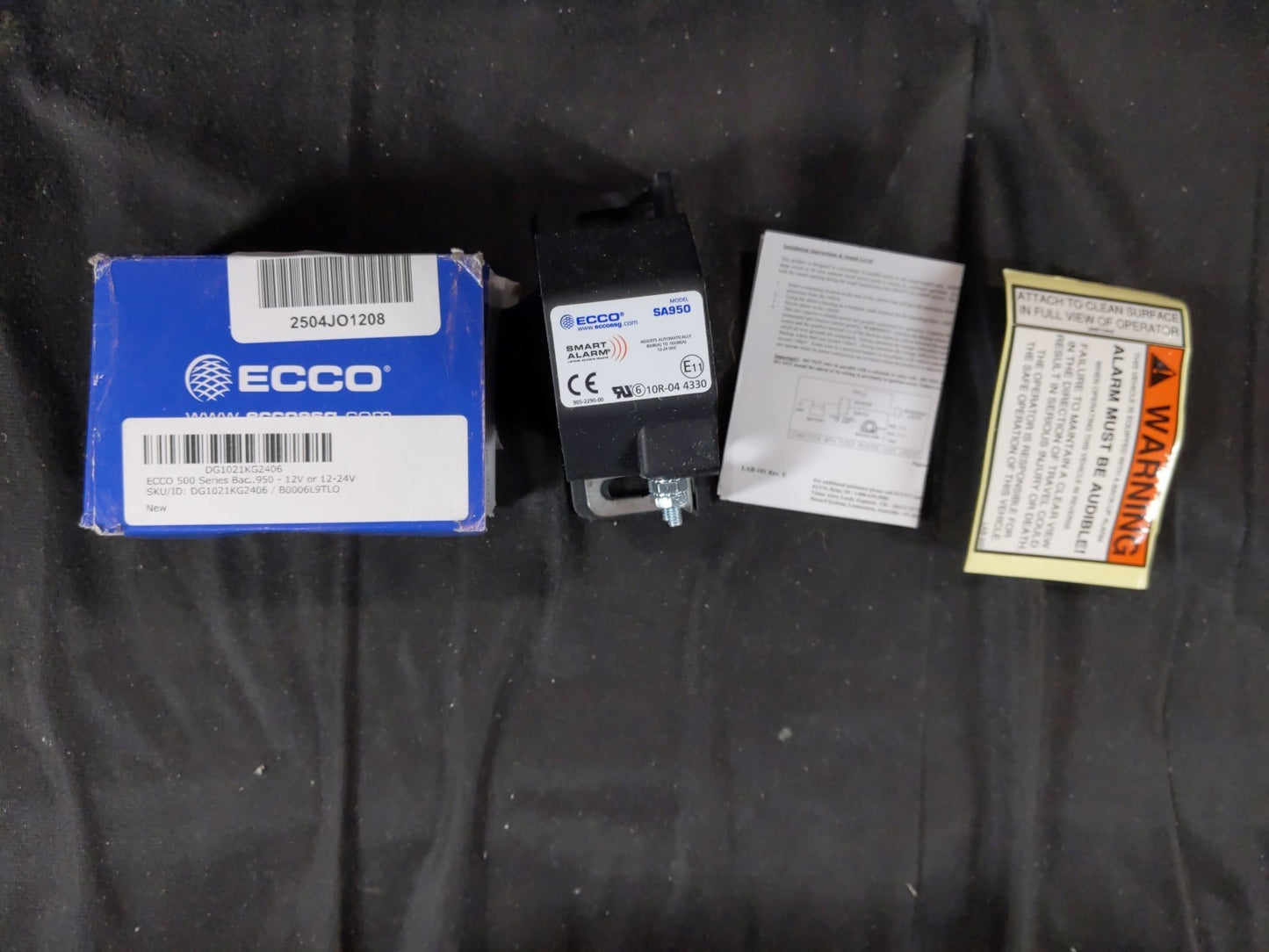 Ecco Electronic Model SA950 500 Series Backup Alarm 12V or 12-24V 82-102DBA