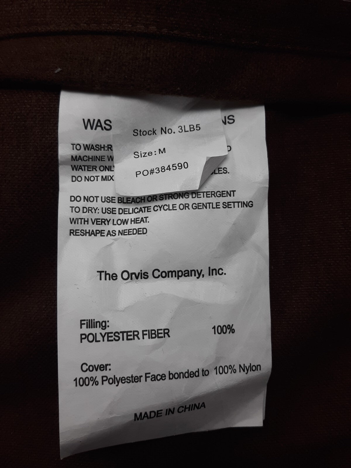 Orvis ToughChew Dog Bed Medium Brown 3LB5 Durable Poly/Nylon Fill USA