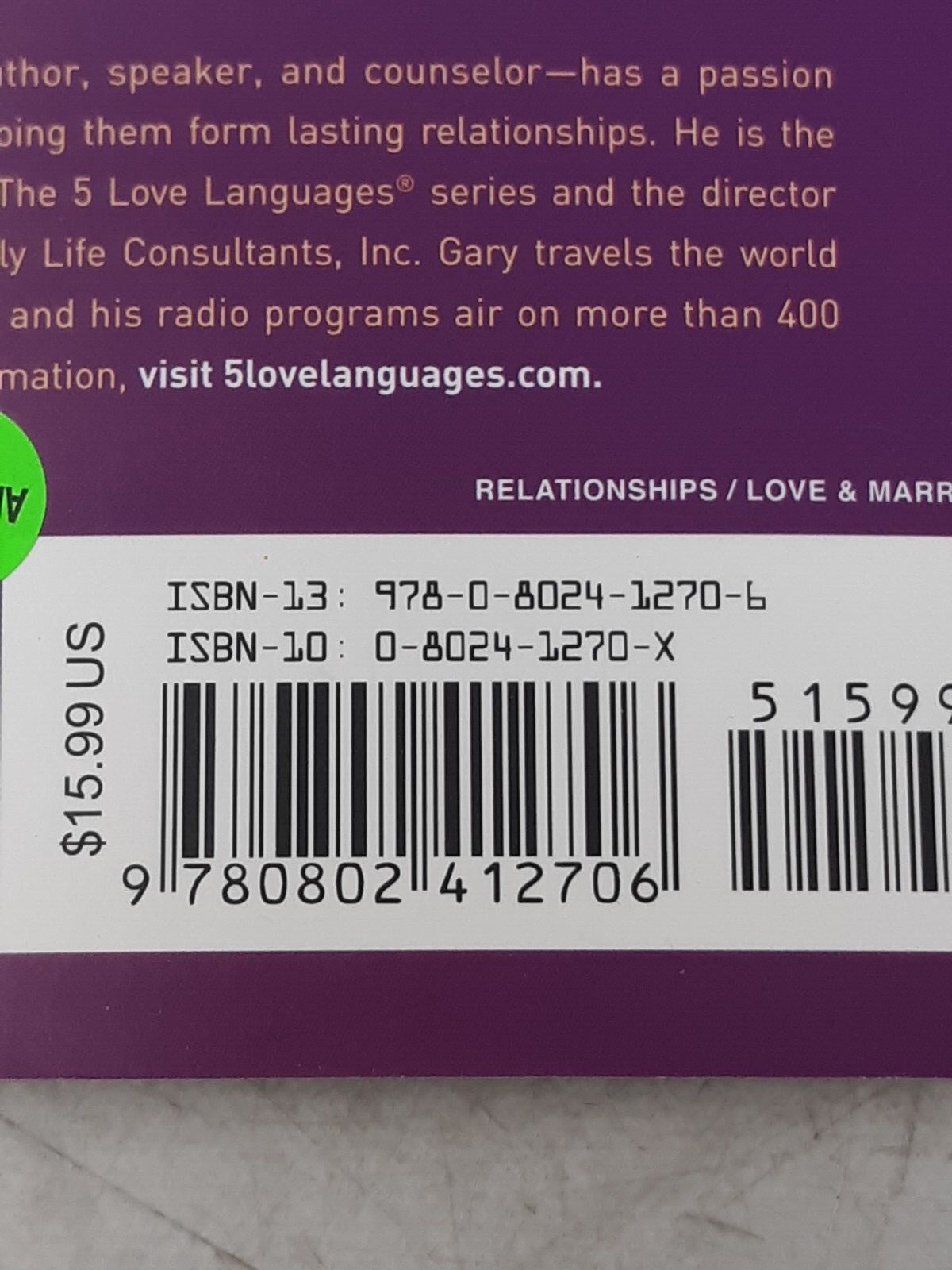 The 5 Love Languages: The Secret to Love That Lasts by Gary Chapman (Paperback)