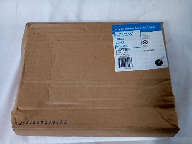 Monday 6"X8" Portion Bags Flat/Loose 30905-01-41 - 1000ct.