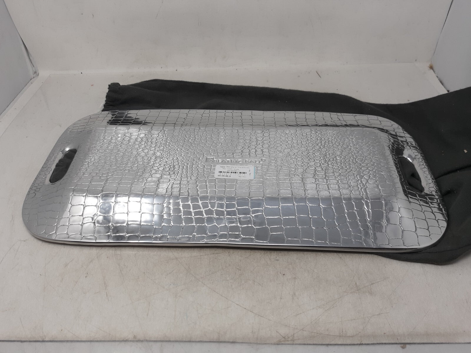 Beatriz Ball Croc Long Rectangular Tray with Handles