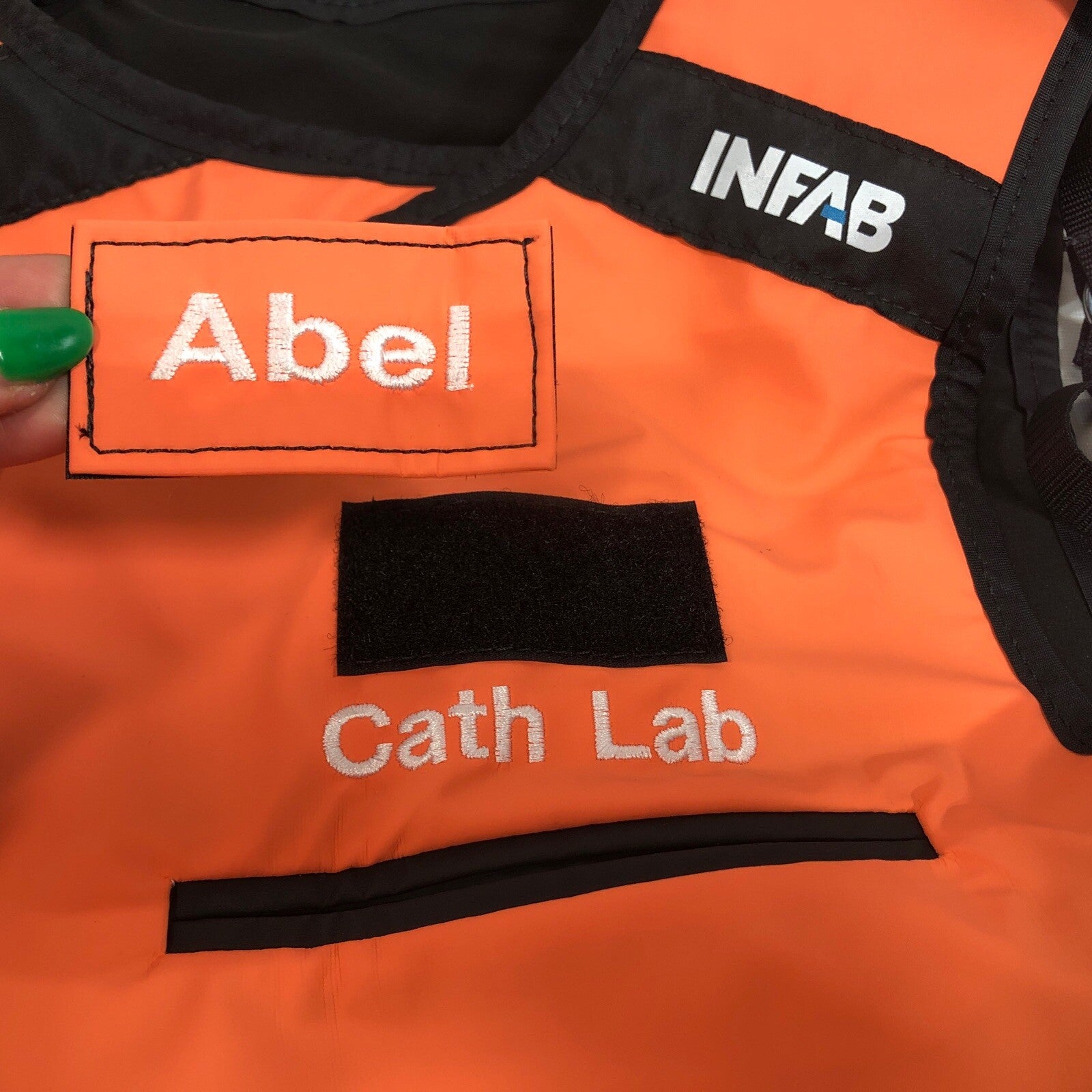Infab Revolution Lumbar Vest & Skirt Lead Apron, Orange & Black - MODEL L103VM-M