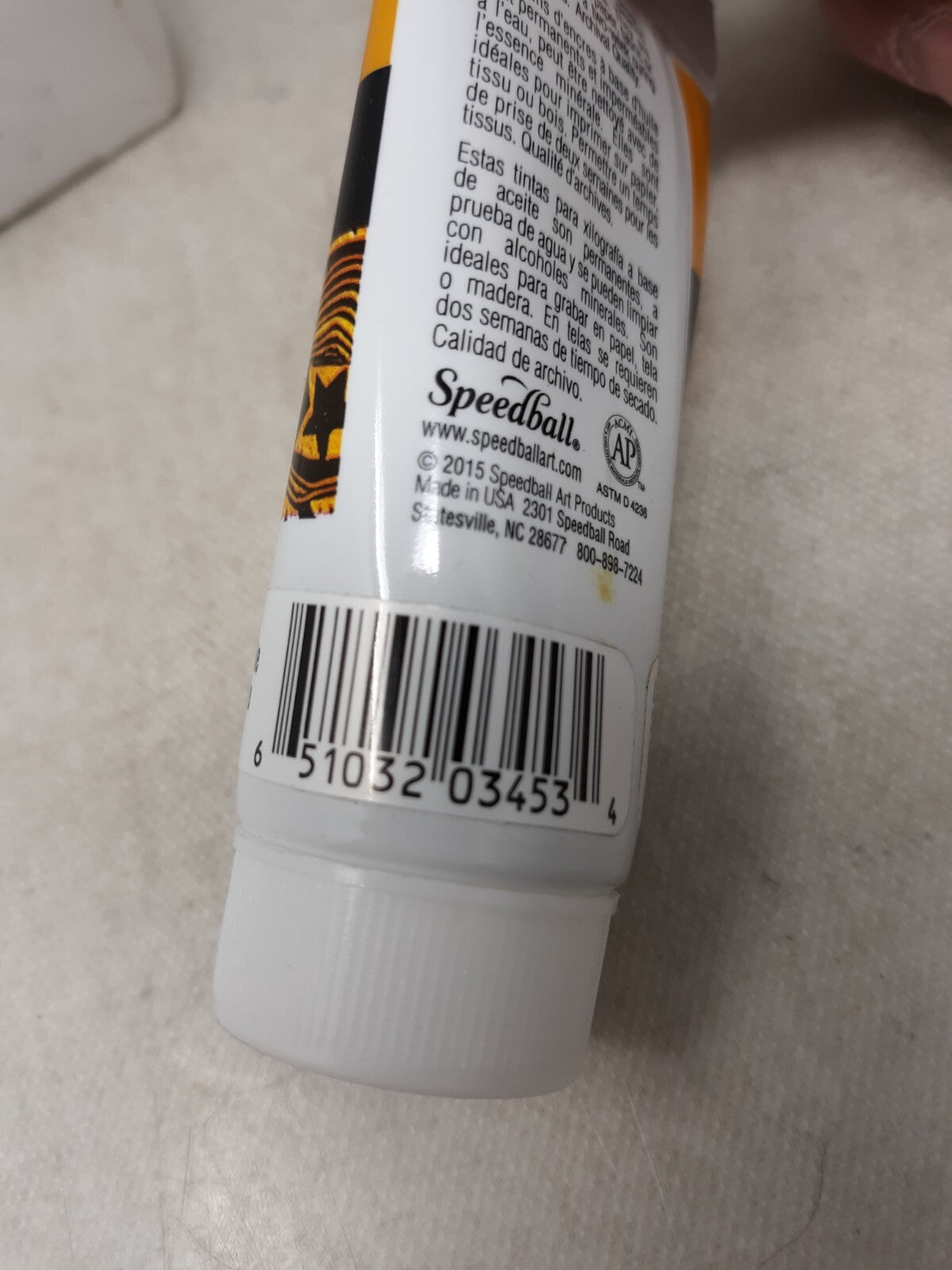 Speedball Yellow Oil Based Ink Block Printing Ink 37ml 1.25 oz - 3pk