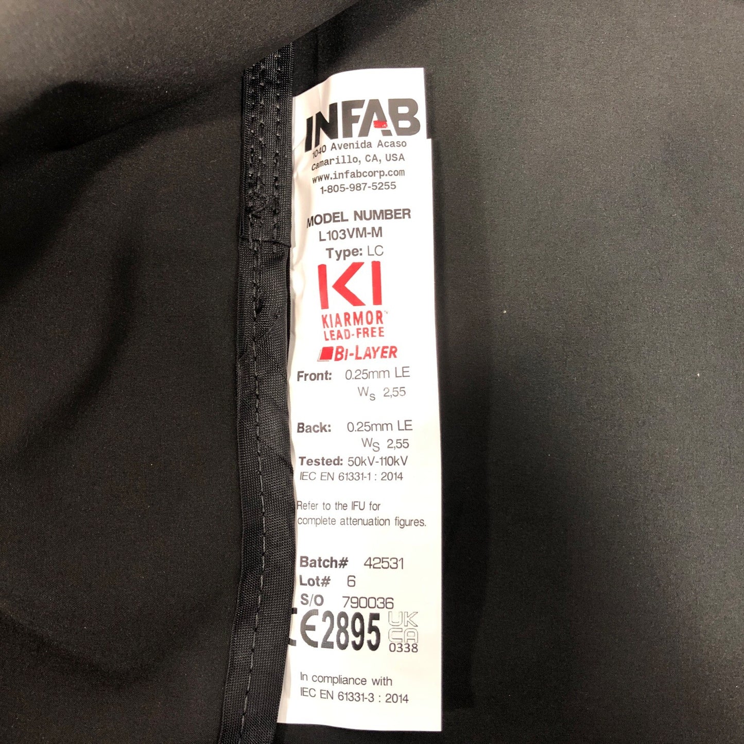 Infab Revolution Lumbar Vest & Skirt Lead Apron, Orange & Black - MODEL L103VM-M