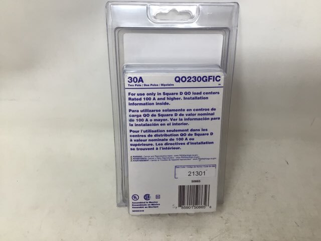 Square D QO230GFIC 30A 2-Pole GFCI Circuit Breaker