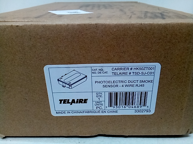 Telaire Carrier HK50ZT001 Photoelectric Duct Smoke Sensor SENSOR MODULE - 4 Wire
