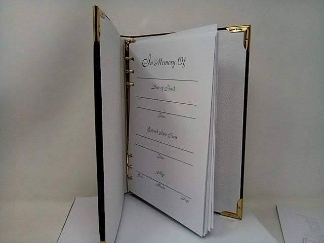 "In Memory Of" Memorial Book