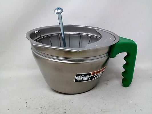 Bunn 32643.0007 Stainless Steel Funnel Assembly with Green Handle for Dual Soft
