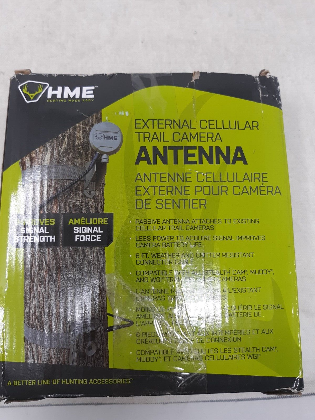 HME External Antenna - Trail Game Camera Signal Booster, Black - HME-CLRANT