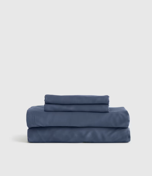 Quince Home Bamboo Sheet Set Nightfall Blue Queen - Retail price: $129.90