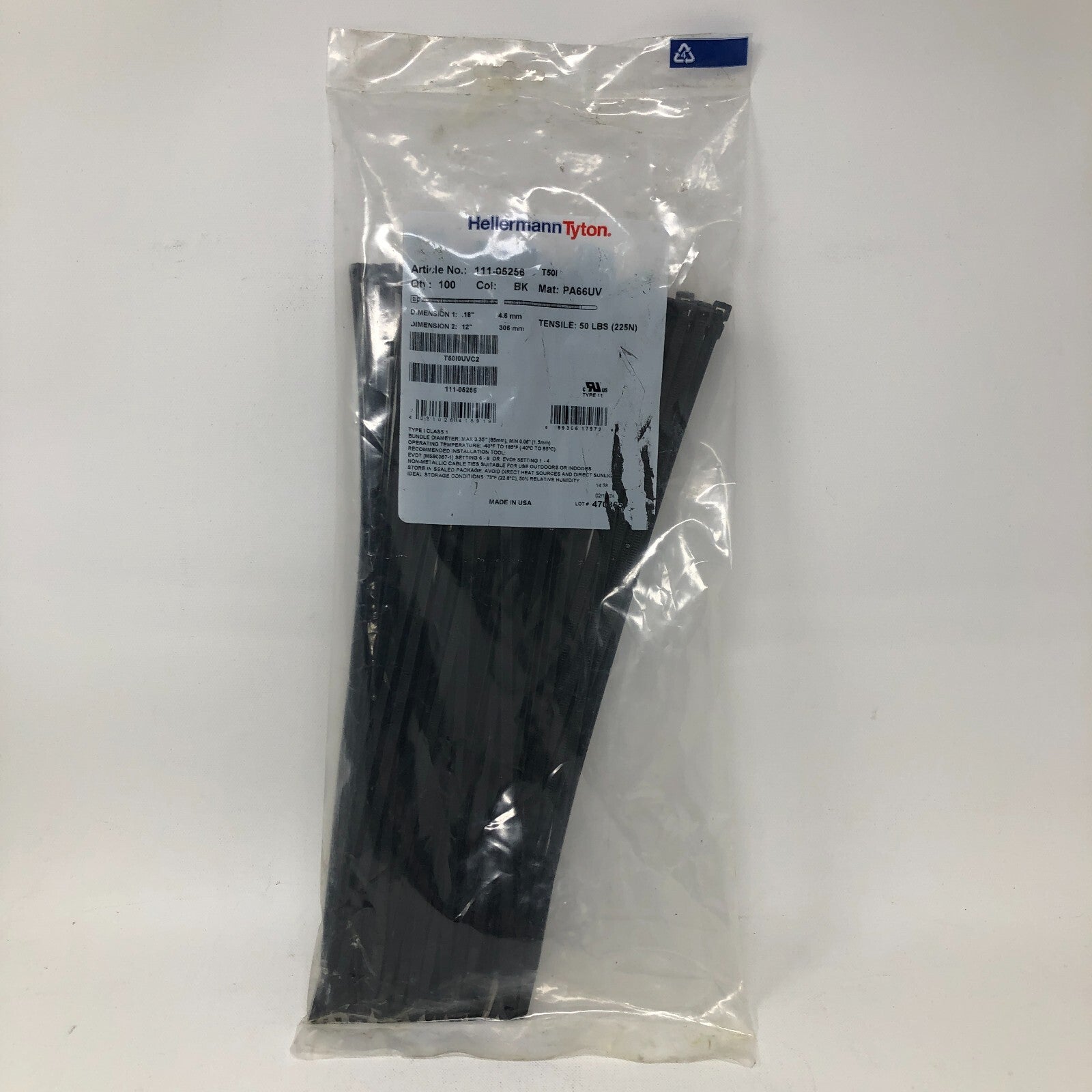 Hellermann Tyton Cable Ties: 111-05256