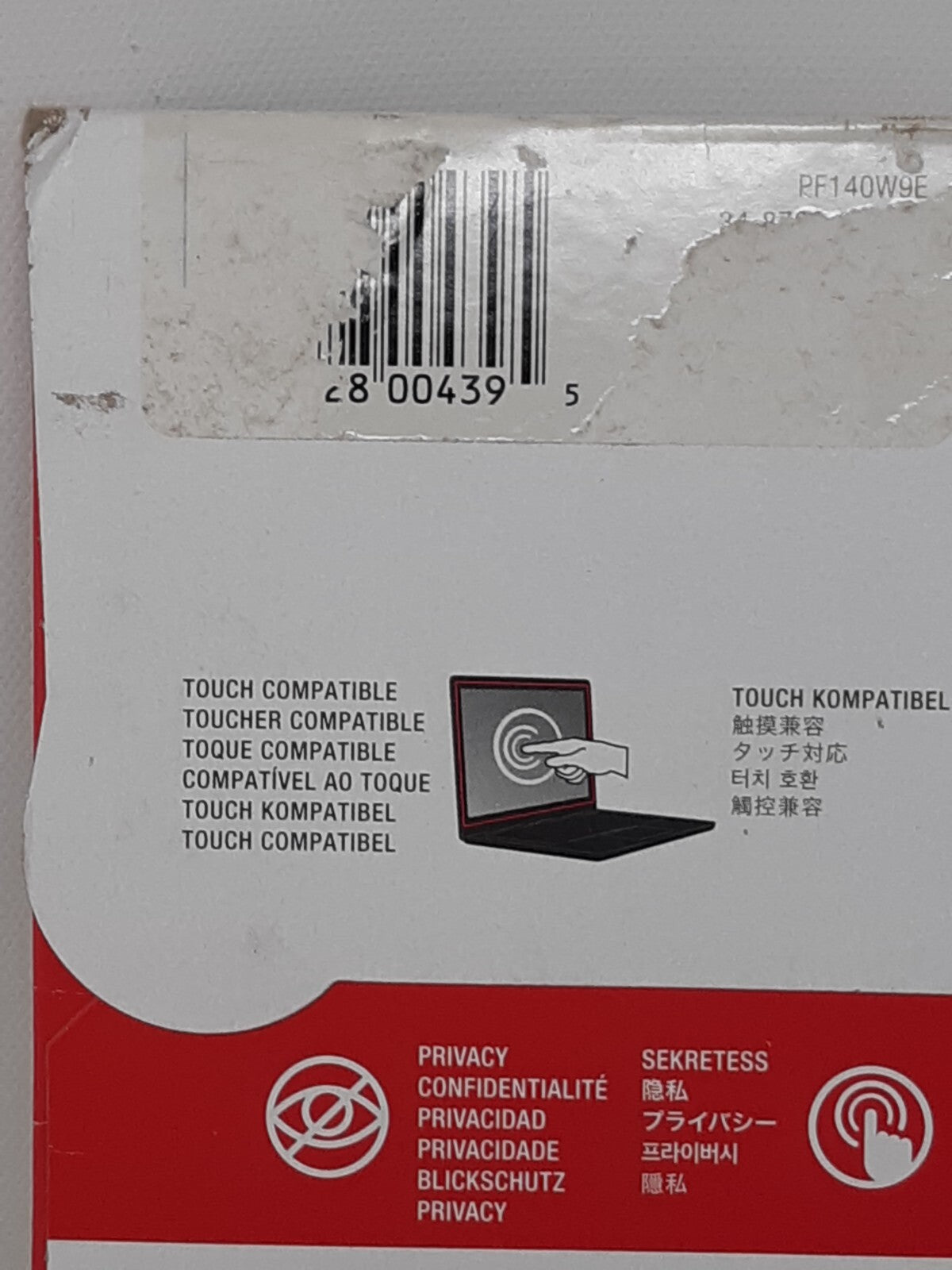 3M PF140W9E Black Privacy Filter 14.0" 16:9 Touch Compatible Screen Shield