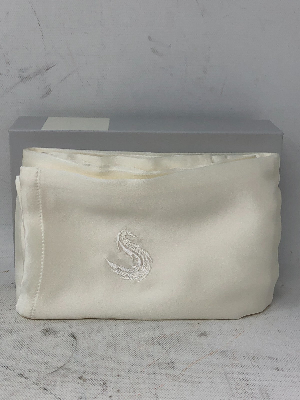 Silk by Sleepgram Pillowcase ~ 1-Pack Standard Size Silk Pillowcase, Ivory